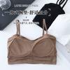 Camisola Sexy de Espalda Cruzada para Mujer, Período de Desarrollo Estudiantil, Top Tubo de Color Sólido de una Sola Pieza sin Tirantes