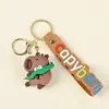 Chaveiro Fofo de Capivara Pingente Popular para Mochila Presente para Estudante Decoração Chaveiro de Carro Brinquedo de Pelúcia