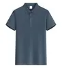 Roupa de Trabalho de Seda Gelo em Estoque, Camisetas Polo de Manga Curta para o Verão, Camisas Publicitárias Corporativas com Gola Lapela, Camisetas de Team Building com Impressão de Logo