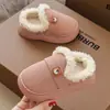 Chegada Nova 2024 Sapatos de Algodão com Salto para Mulheres, Par, Roupa de Casa, Antiderrapante, Forrados com Lã, Sapatos de Algodão Quentes para Homens no Inverno