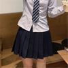 Traje Azul Bordado Camisa JK Original a Rayas Uniforme Superior Ajustado de Manga Larga 2024 Nueva Camisa Universitaria