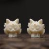 Fruta Marfim Dragão Criativo Esculpido Menina Raccoon Branco Pequeno Branco Tara Verde Pulseira DIY Pingente Pequeno com Contas Estilo Casal