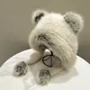 Atacado 25 Anos Outono e Inverno Novo Foto Real Popular Chapéu de Pelúcia Cabeça de Urso Chapéu Espesso Quente Proteção para Orelhas à Prova de Frio Chapéu Lei Feng