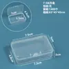 Caixa Plástica Transparente Retangular Caixa Display para Ferramentas de Ferragem Peças Caixa de Armazenamento para Cartões Papelaria com Tampa Caixa para Miçangas Perler
