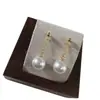 Brincos Longos de Pérola Shijia em Prata Esterlina S925 Estilo Francês Simples Elegante Estilo de Hong Kong Brincos com Franjas Brincos Populares Atacado