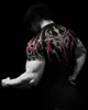 Breathedivinity Marca Americana de Moda Estilo Oscuro Ropa Deportiva Fitness Camiseta para Hombre Elástico de Secado Rápido