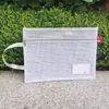 Pasta grossa transparente gradeada com zíper por assunto bolsa para guardar provas A4 estudante à prova d'água documento