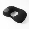 Almohada Inflable de PVC Flocado en Forma de U Tipo Presión Portátil para Viaje Almohada para el Cuello de Avión Almohada para el Cuello de Exterior Ligera Venta al por Mayor
