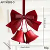 Adornos de Navidad Cascabeles Pequeños Lazos de Terciopelo Escena de Árbol de Navidad Piña Suministros de Decoración Piezas Pequeñas Colgantes Decorativas