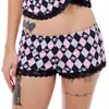 Estilo Gótico Americano Ins Pantalones Ultra Cortos para Mujer Punk Y2K Street Sexy Retro Shorts de Encaje y Conjunto de Camisola Venta al por Mayor