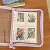 Cubierta para Cuaderno de Hojas Sueltas de PVC con Purpurina A5 con Cremallera Álbum de Fotos Polaroid Cubierta Reemplazable Cubierta de Agenda Desmontable