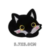 Gatinho Preto de Desenho Animado Adesivos de Tecido Autoadesivos Sem Passar Roupas Adesivos de Bordado Sem Furos Sem Costura para Roupas Infantis