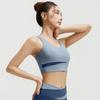 Top de Yoga Color Block com Costas Nadador à Prova de Impacto para Alta Intensidade, Sutiã Fitness para Mulheres com Bojos Removíveis, Sutiã Esportivo