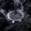 Diseño de Nicho Pulsera de Estrella de Circonita para Hombre Lujo Ligero Sensación de Alta Gama Brazalete Moda Hip Hop para Mujer Versátil para el Trabajo y el Viaje Accesorios
