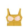 Algodão Bonito Voltar Pequeno Camisola Colete Interno Feminino com Almofada no Peito Copo Uma Peça Curto Exterior Vestindo Tubo de Umbigo Bottoming Top