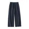 Pantalones Casuales de Trabajo Verano Nuevo Transfronterizo Talla Asiática Hombres Casuales de Mediana Edad Cintura Elástica Pantalones Largos Algodón Delgado Corte Holgado