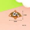 Tendencia Nacional Estilo Chino Aleación Goteo de Aceite Panda Gigante Joyería Accesorios Pendientes DIY Pulsera Llavero Colgante Colgante
