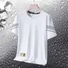 Camiseta de seda helada para hombre, manga corta, nueva de verano 2026, deportiva, de secado rápido, transpirable, holgada