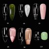 Uña semi-sólida esmalte de uñas práctica tarjeta de color almendra ballet uña gota corta Cuadrado Esmalte de Uñas pegamento tablero de exhibición