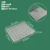 Caja de almacenamiento de escritorio de plástico con rejilla, 10, 15 y 24 botones transparentes, para accesorios de pesca, joyería y cosméticos.