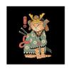 AliExpress transfronterizo gato de tatuaje japonés pintura colgante impresión vintage núcleo de pintura Katana Gato Samurái pintura de decoración del hogar