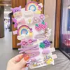 Pinzas para el Cabello de Dibujos Animados para Niños Accesorios para el Cabello de Princesa Coreana Venta al por Mayor Pasadores para Niñas Pequeñas Pinzas para el Cabello Peine Inverso Pinzas Laterales Adornos para el Cabello