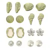 Zuecos de ballet compatibles transfronterizos, accesorios de concha con hebilla de flor desmontable DIY, accesorios de hebilla de perla de moda, pieza única