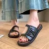 Pantuflas de Celebridad de Internet para Mujer, Para Usar al Aire Libre en Verano, Nuevo Modelo 2026, Diseño de Nicho con Suela Plana, Sandalias de Playa, Zapatos de Playa con Suela Suave