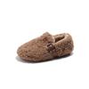 Zapatos peludos para niños 2026 Otoño e Invierno Nueva Moda Zapatos de felpa para bebés niñas Zapatos de algodón para niñas Doble algodón Suela suave