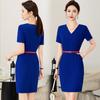 Vestido Profissional para Mulheres, Novo Estilo de Verão, Manga Curta, Caimento Justo, Recepção, Loja 4S, Roupa de Trabalho para Salão de Beleza, Uniforme de Trabalho para Joalheria