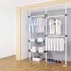 Perchero de ropa de arriba a abajo para vestidor almacenamiento en dormitorio completo estantería para vestidor hecha por uno mismo estante de almacenamiento en forma de L
