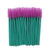 Paquete de 50 cepillos desechables de nailon para pestañas, peines portátiles de varilla verde, cepillos de maquillaje, peines de cejas de varilla sólida, cepillos de maquillaje.
