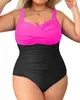 Comercio Exterior Europeo y Americano Trajes de Baño para Mujer Traje de Baño de una Pieza Ajustado Amazon Aliexpress Bikini Tallas Grandes Traje de Baño con Espalda Descubierta Fruncido