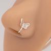 Piercing de Nariz Transfronteiriço Sem Perfuração Simples Dourado Prateado Clipe de Nariz em Forma de U Borboleta Amor Floco de Neve Diamante Clipe de Cartilagem de Nariz