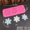 Molde de silicona de grado alimenticio para azúcar invertido con modelado de copo de nieve navideño, molde de silicona para modelado de chocolate, decoración navideña copo de nieve