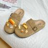 Zuecos Pantuflas Retro Birkenstock para Mujer 2025 Primavera y Otoño Nuevo Estilo Slip-On Estilo Literario Modernos Versátiles Zapatos Birkenstock