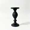 Candelabro estilo americano vela de cena a la luz de las velas portavelas decoración de ambiente candelabro de vidrio negro mate adorno artesanal fabricante
