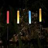Luzes Solares de Chão LED Haste Acrílica Exterior Impermeável Iluminação de Atmosfera para Pátio Luzes Decorativas de Bambu para Gramado