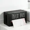 Caja de Almacenamiento de Madera Transfronteriza, Bolsa de Basura, Almacenamiento y Organización de Pañuelos de Papel, Caja de Almacenamiento de Madera Maciza Montada en Pared para Cocina y Baño del Hogar