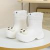 Moda Europea y Americana Ropa Exterior de Moda Botas de Lluvia de Moda para Mujer Largo Medio Antideslizantes Resistentes al Desgaste Botas de Lluvia para Adultos Exterior Lavado de Autos Cocina Vadeo