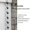Cadenas de Lluvia con Pájaros Móviles Transfronterizos en Tazas Cadena de Lluvia Pájaros Móviles Decoración Exterior de Metal