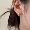 Brinco de argola com diamantes embutidos de borboleta feminino design de nicho de luxo leve senso de design celebridade da internet mesmo brinco de uso diário brincos peça única moda