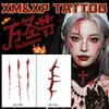 Tatuagens Adesivas de Cicatriz para Halloween Maquiagem Adesivos para Rosto para Homens e Mulheres Maquiagem de Terror Manchas Falsas de Sangue Cicatrizes À Prova d'Água e Duradouras