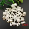 Blanco roto Forma de Gota de Lluvia ABS Perla Artificial DIY Hecho a Mano Enhebrado Agujero Pasante Perlas de Plástico Varios Tamaños Longitudes Perlas Sueltas
