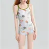 Traje de Baño de Natación de Competición para Mujer 2026 Modelo Nuevo Sexy Espalda Descubierta Estampado de Sirena Enterizo Cuello Cuadrado Traje de Baño Deportivo para Aguas Termales