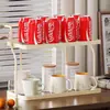 Portavasos Mesa de Comedor Estante para Guardar Vasos Sala de Estar Escritorio Estante para Colección de Vasos Bandeja Estante para Tazas de Té Doméstico