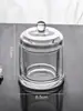 Portavelas de Cristal Creativo con Tapa de Campana Dorada, Modelo Hogar Hotel Difusor de Piedra de Cristal, Adorno Decorativo de Copa para Velas de Aromaterapia