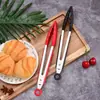 Pinza para barbacoa de tres piezas para el hogar, pinza para alimentos de silicona de acero inoxidable para cocina, pinza para barbacoa de carne, pinza para hornear pan