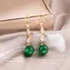 Nuevos Pendientes de Gancho con Perlas y Circonitas Estilo Chino, Lujo Ligero, Pendientes de Borla Modernos y Elegantes, Diseño de Nicho, Pendientes Versátiles al por Mayor