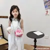 Nuevo bolso para niña con lazo y perlas, estilo princesa, bandolera de hombro, monedero
